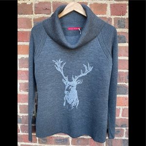 Krimson Klover Merino Wool Cowlneck Winter Sweater Size L NWT